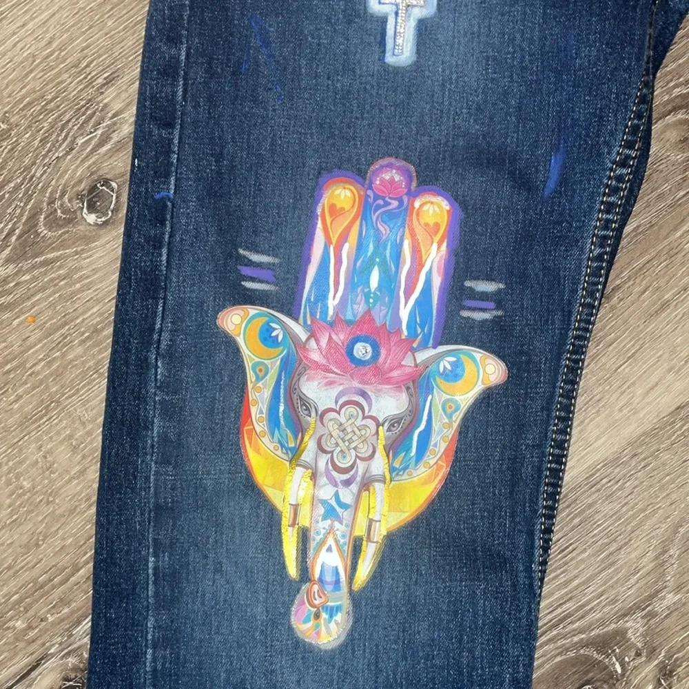 Men’s Levi jeans, W32 L34 dark denim designed by my daughter so the ONLY PAIR